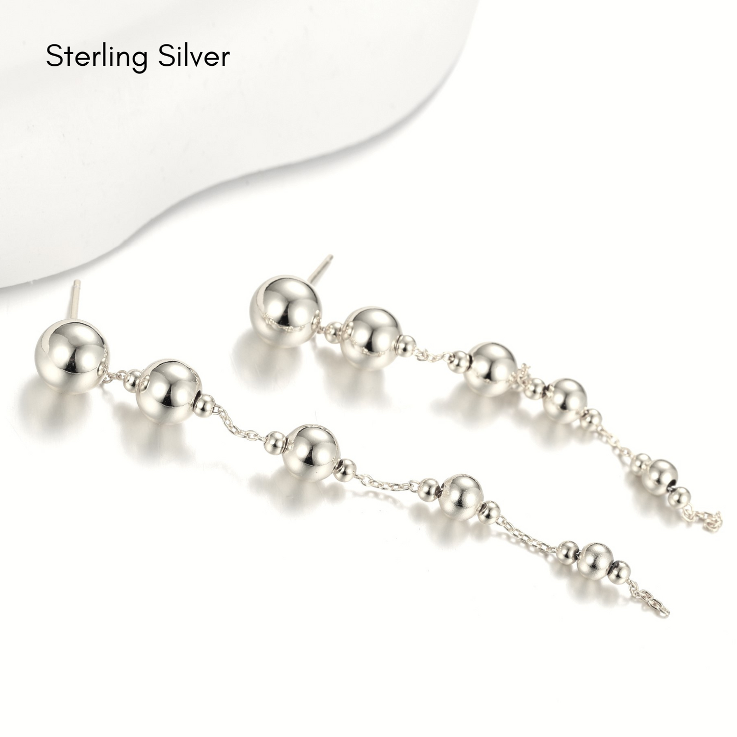 Paulina Silver Motion Earrings