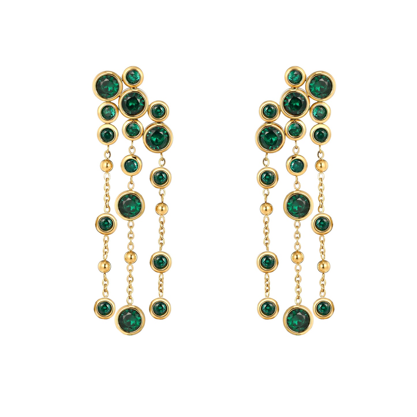 Emerald Serenade earrings