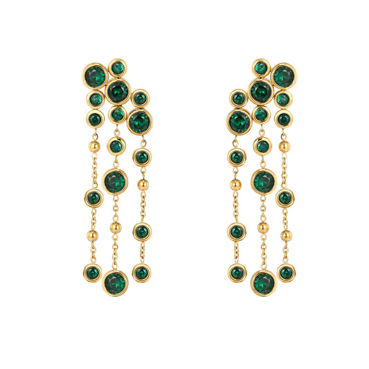 Emerald Serenade earrings