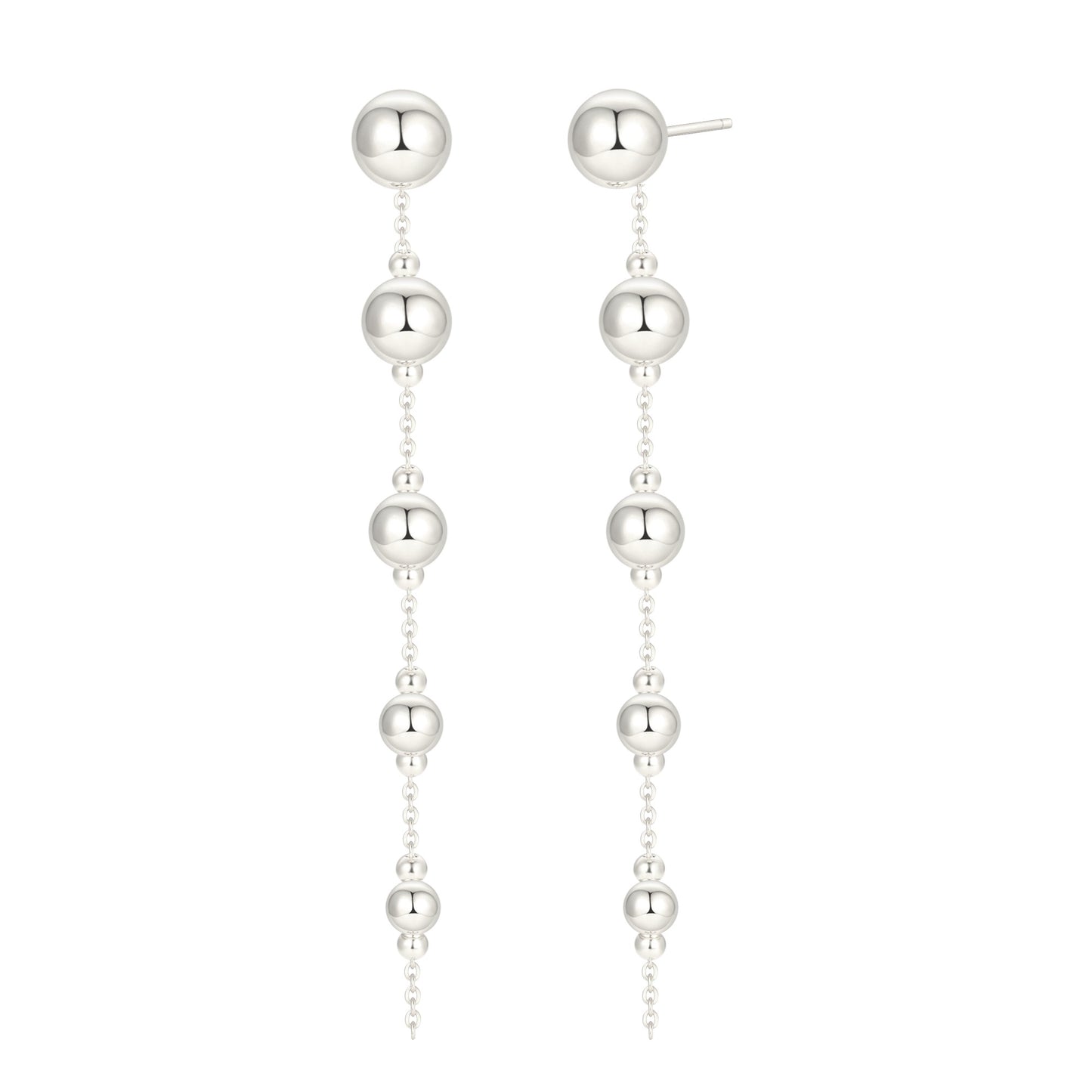 Paulina Silver Motion Earrings