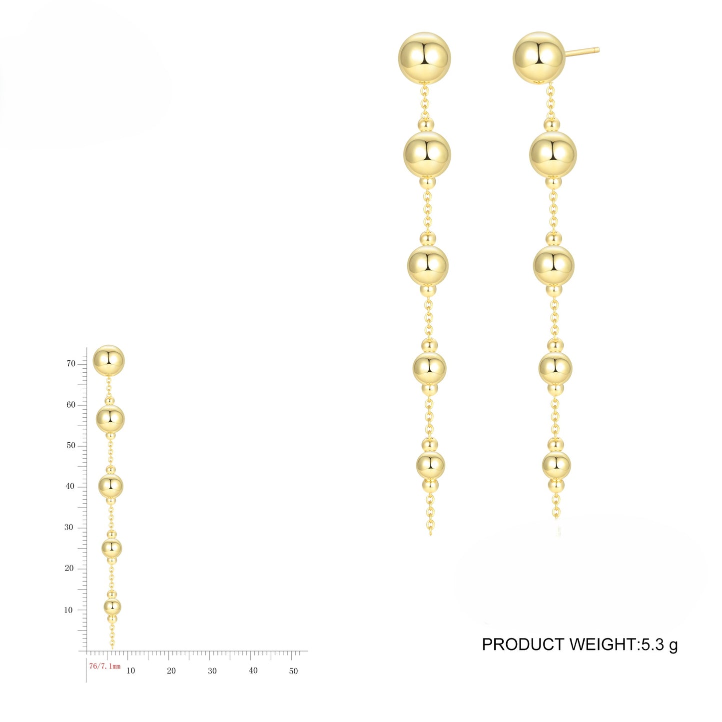 Paulina Golden Motion Earrings