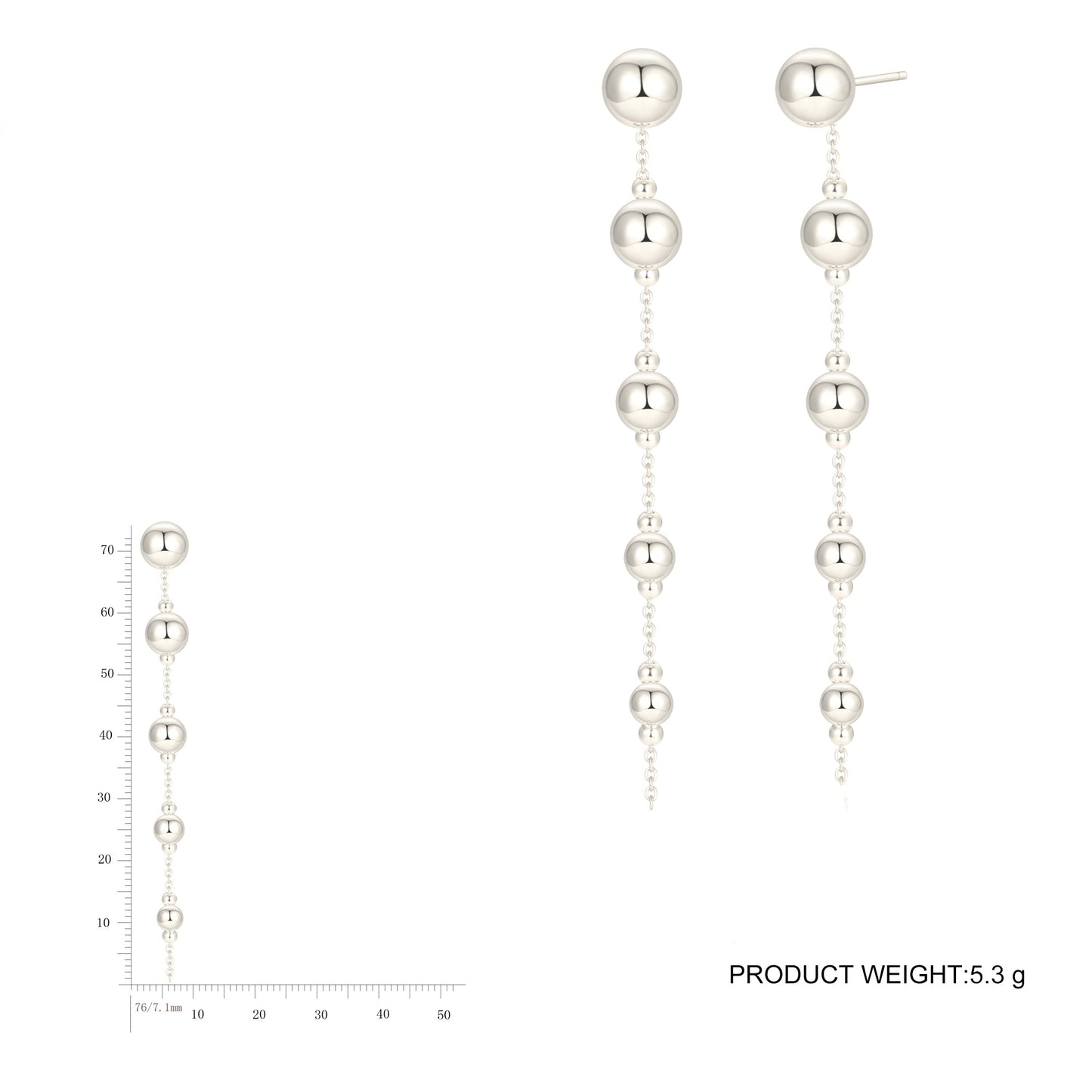 Paulina Silver Motion Earrings